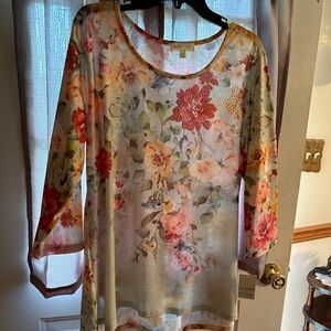 Floral Sheer Tunic Top